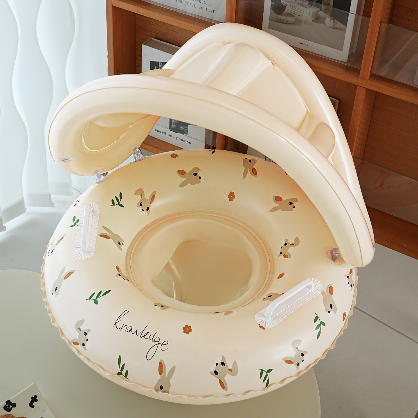 Bouée bébé avec pare-soleil - Vintage