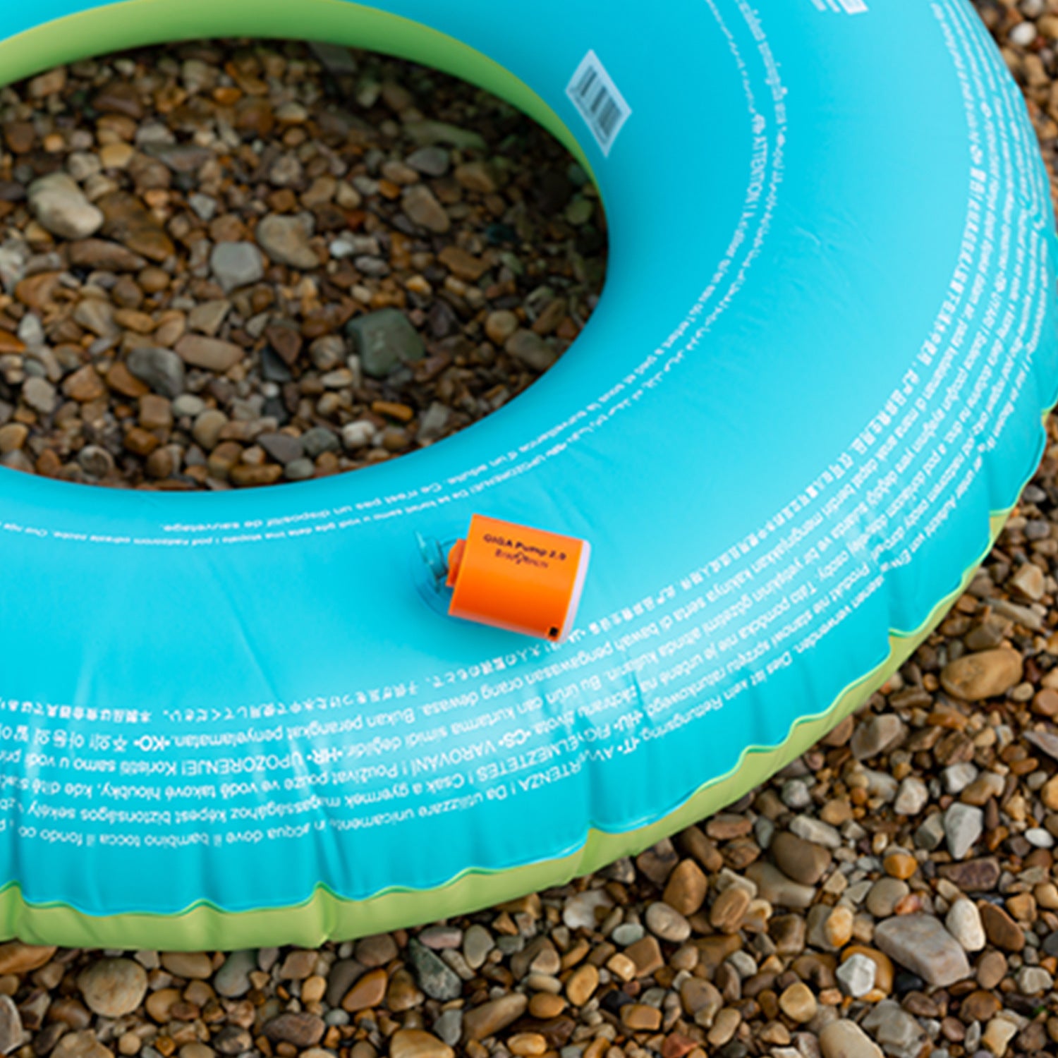 Mini pompe électrique orange USB 3 en 1