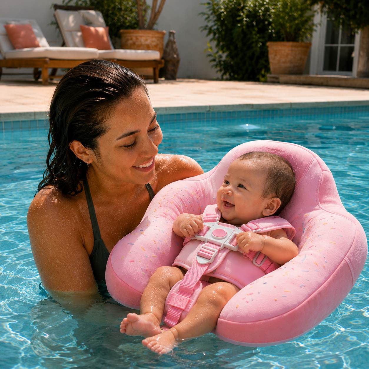 Bouée bébé en tissu 3D premium