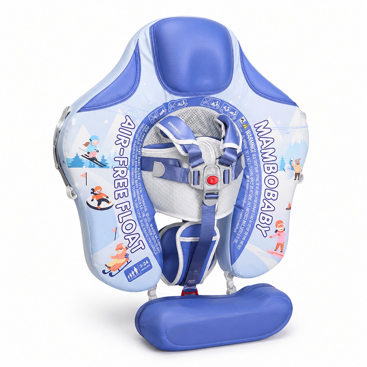 Baby float with UV-protective sunshade and footrest