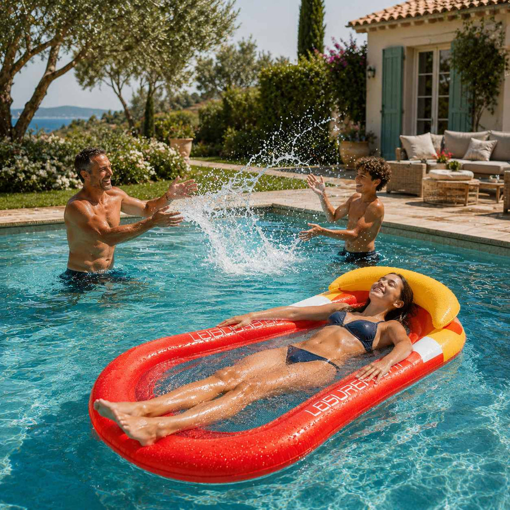 Hamac de piscine flottant avec têtière