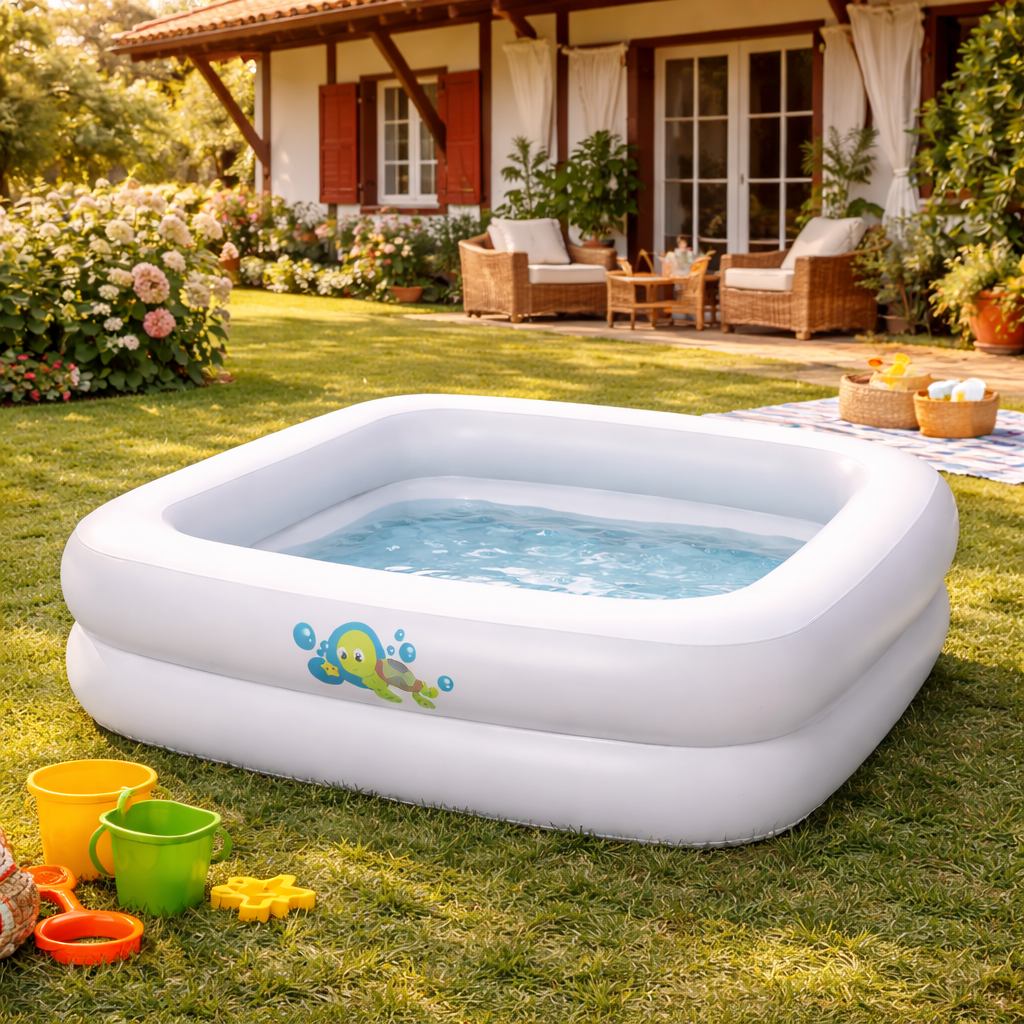Piscine bébé carrée blanche