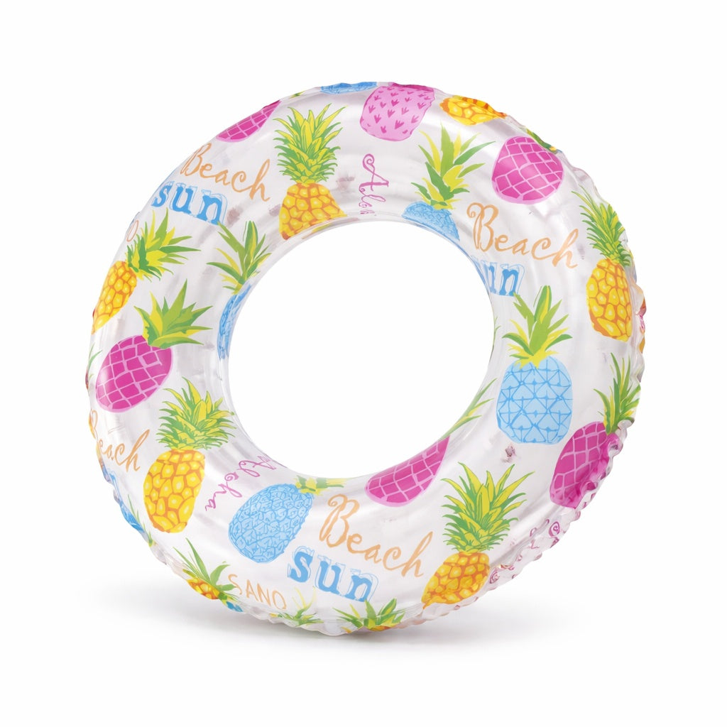Piscine gonflable enfant avec bouée et ballon - Ananas