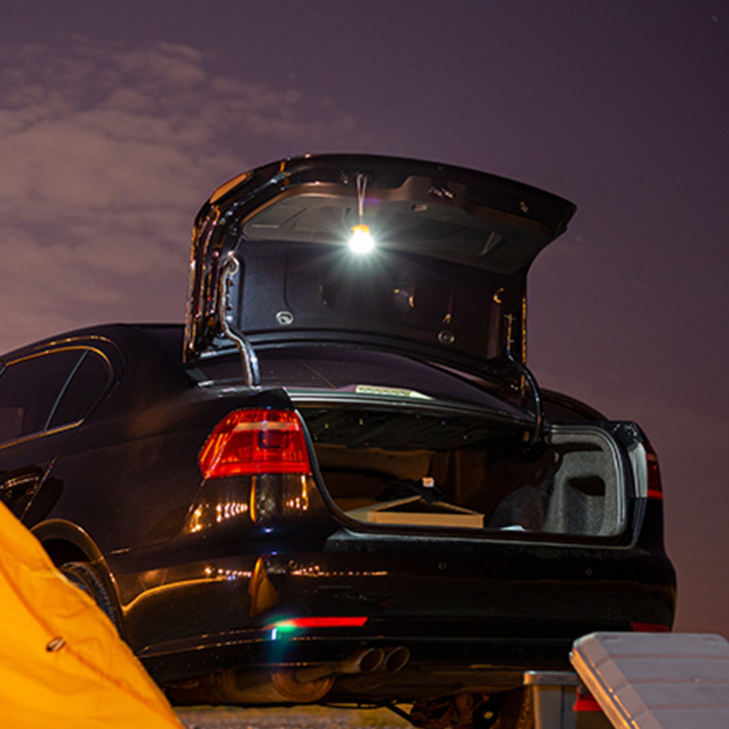 Mini pompe électrique orange USB 3 en 1