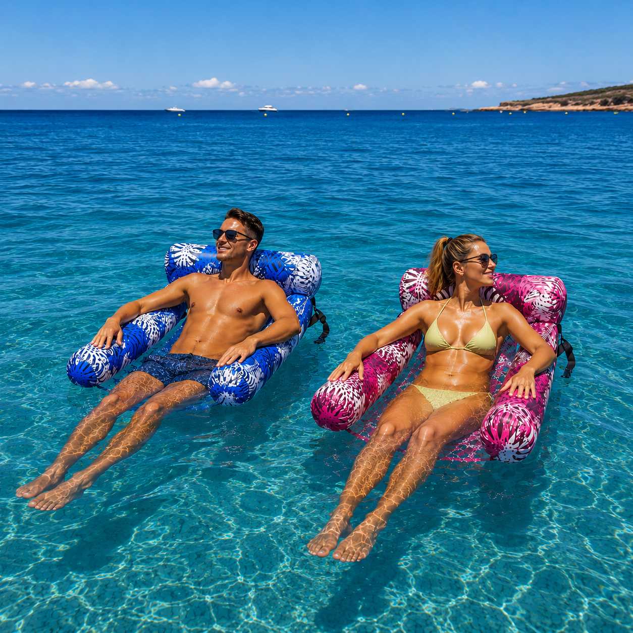 Fauteuil flottant avec dossier - Tropical